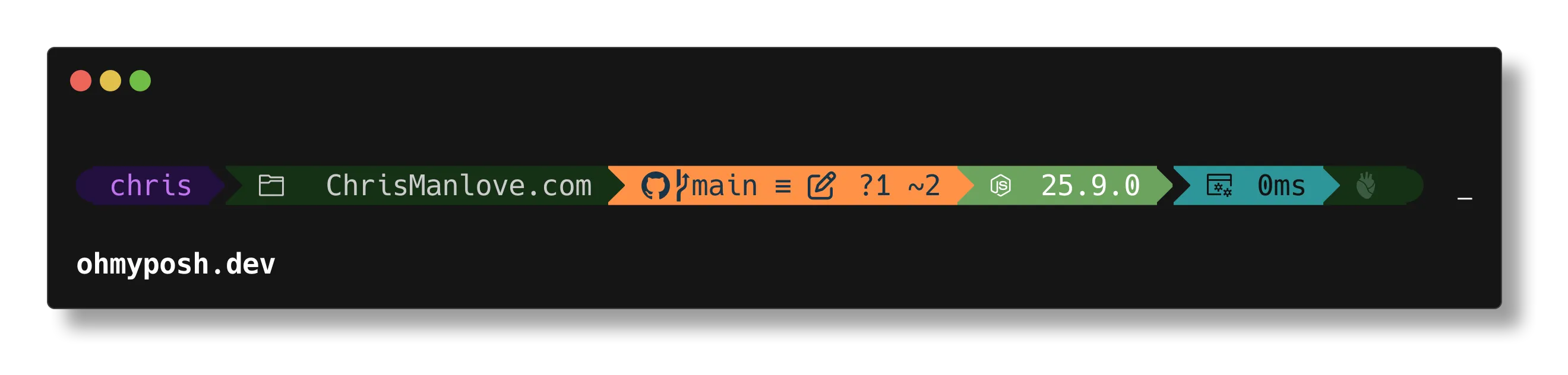 oh-my-posh theme config